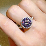 3 Carat Moissanite Zircon 925 Sterling Silver Ring - Trendsi - Flyclothing LLC