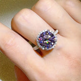 3 Carat Moissanite Zircon 925 Sterling Silver Ring - Trendsi