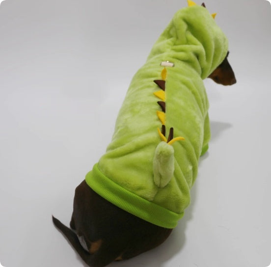Halloween Crossdressing Little Dinosaur Double-sided With Velvet Thermal Hooded Sweatshirt - My Store - Flyclothing LLC
