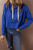 Drawstring Long Sleeve Hoodie - Trendsi