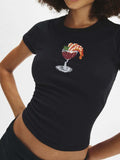 Graphic Round Neck Short Sleeve T-Shirt - Trendsi - Flyclothing LLC