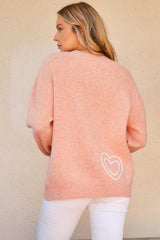 And The Why WIFEY & Heart Round Neck Sweater - Trendsi