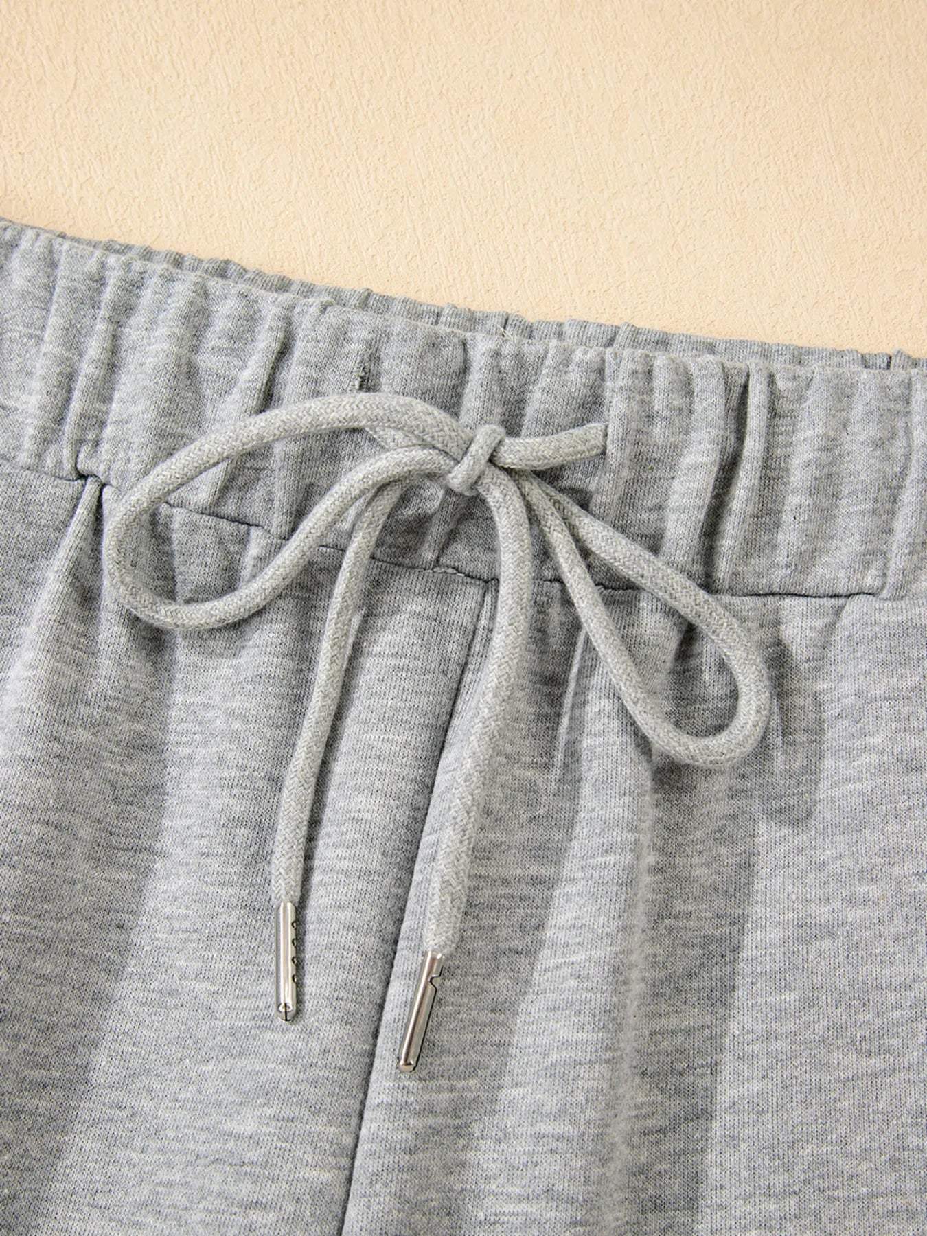 Contrast Trim Round Neck Top and Pants Set - Trendsi - Flyclothing LLC