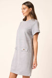 Mittoshop Suede Short Sleeve Mini Dress - Trendsi - Flyclothing LLC