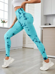 Printed High Waist Active Leggings - Trendsi