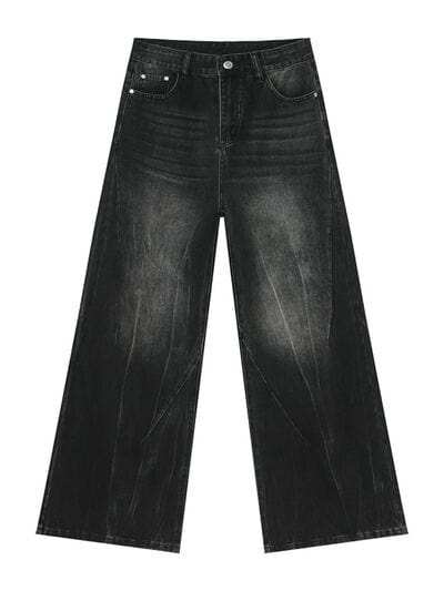 Wide Leg Jeans with Pockets - Trendsi - Flyclothing LLC