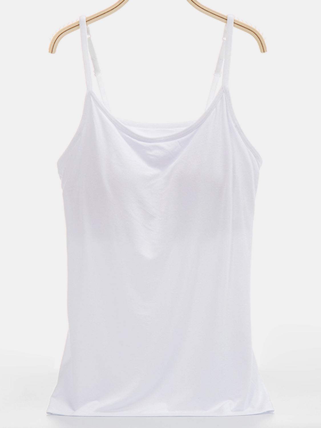 Scoop Neck Adjustable Strap Cami - Trendsi - Flyclothing LLC