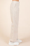 Mittoshop Corduroy Back Elastic Waist Pants - Trendsi