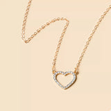 18K Gold-Plated Heart Necklace - Trendsi - Flyclothing LLC