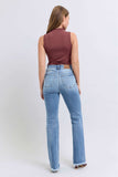 Judy Blue Full Size Raw Hem High Rise Bootcut Jeans - Trendsi - Flyclothing LLC