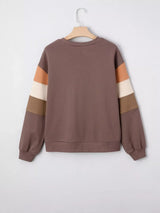 Sequin Bow Pumpkin Round Neck Sweatshirt - Trendsi - Flyclothing LLC