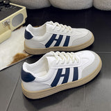 Contrast Round Toe Platform Sneakers - Trendsi