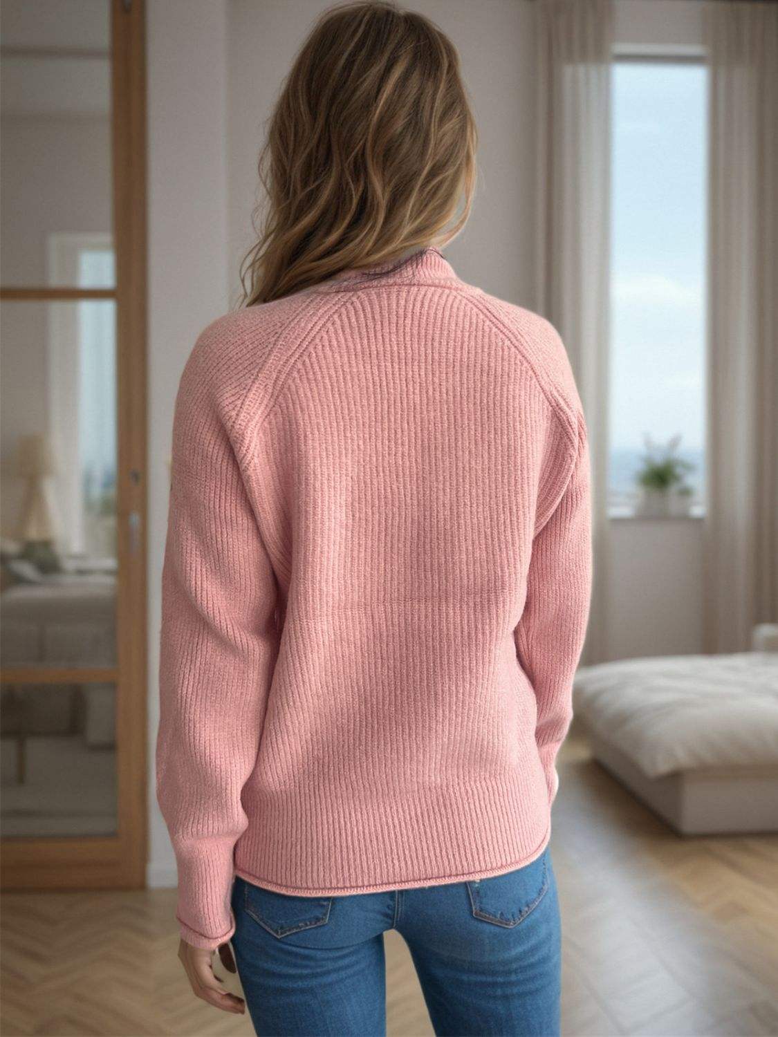 Turtleneck Long Sleeve Sweater - Trendsi - Flyclothing LLC