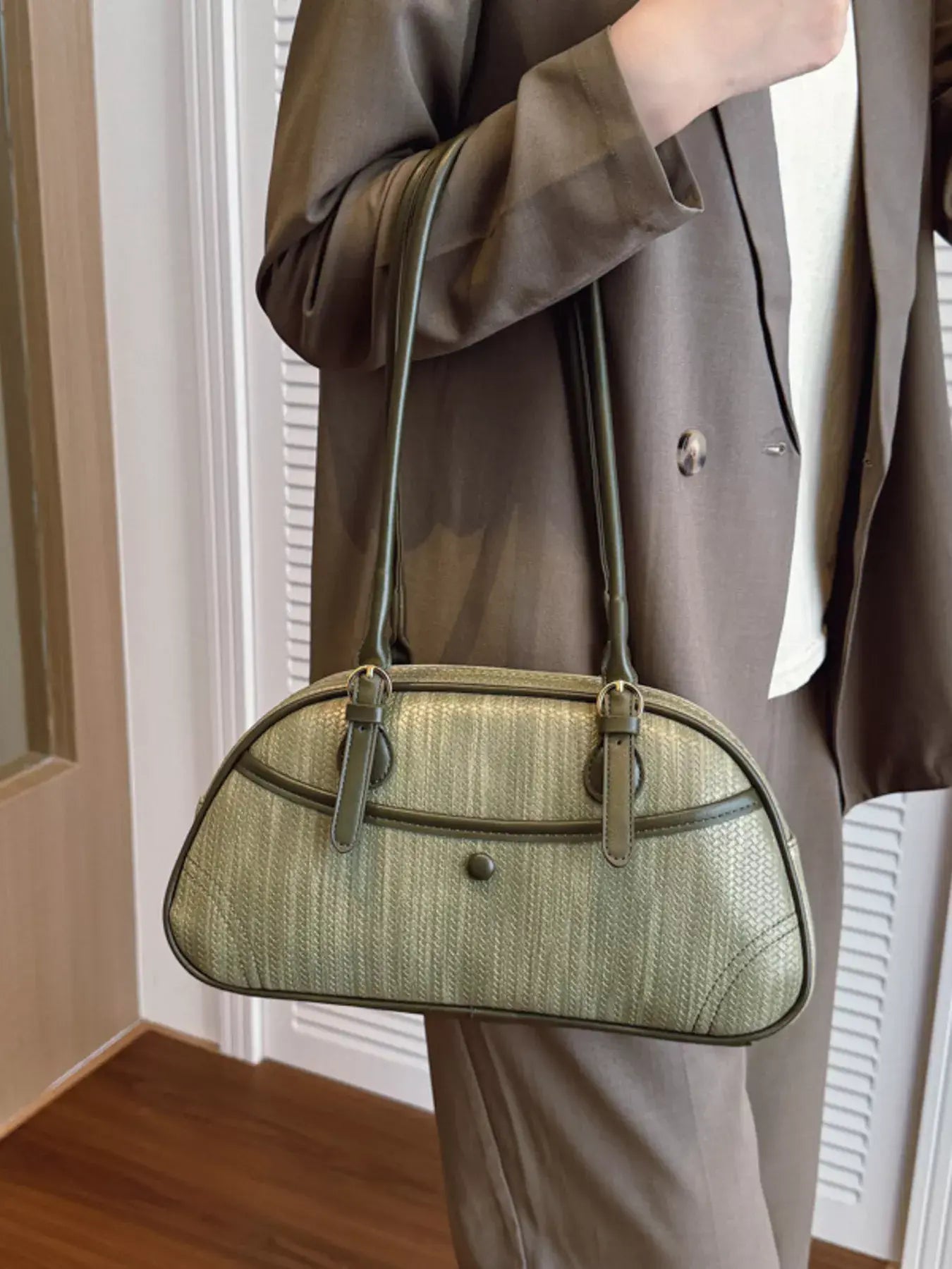 Vintage Buckle Shoulder Bag - Trendsi - Flyclothing LLC