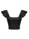 Ruched Square Neck Tank - Trendsi - Flyclothing LLC