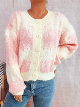Ribbed Hem Button Up Cardigan - Trendsi - Flyclothing LLC