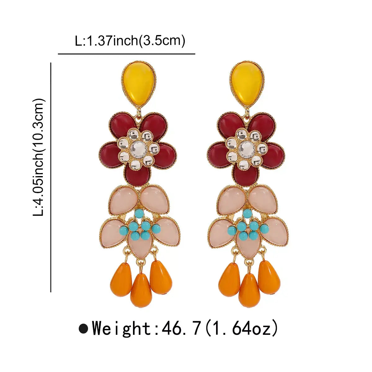 Flower Dangle Earrings - Trendsi - Flyclothing LLC