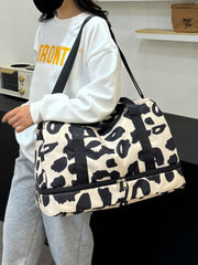 Oxford Cloth Leopard Travel Bag - Trendsi