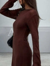 Ribbed Knit Cami Dress and Cover Up Sweater Set - Trendsi - Flyclothing LLC