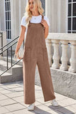 Lovelet Square Neck Wide Strap Overalls with Pockets - Trendsi - Flyclothing LLC