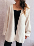 Open Front Long Sleeve Cardigan - Trendsi - Flyclothing LLC