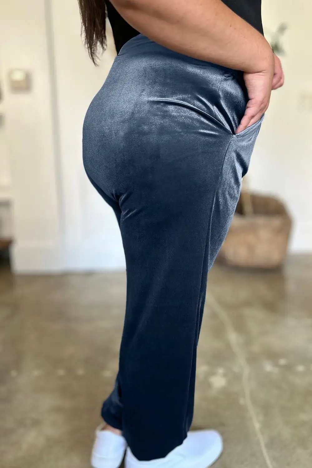 Pocketed Elastic Waist Joggers - Trendsi - Flyclothing LLC