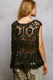 POL Openwork Round Neck Floral Crochet Tank - Trendsi - Flyclothing LLC