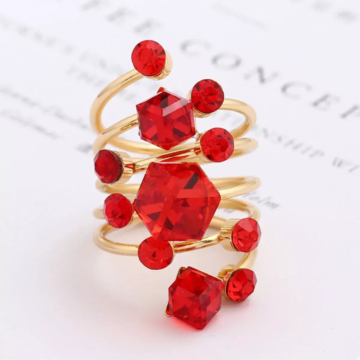 18K Gold-Plated Multi-Layered Ring - Trendsi - Flyclothing LLC
