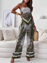 Printed Cami and Wide Leg Pants Set - Trendsi - Flyclothing LLC