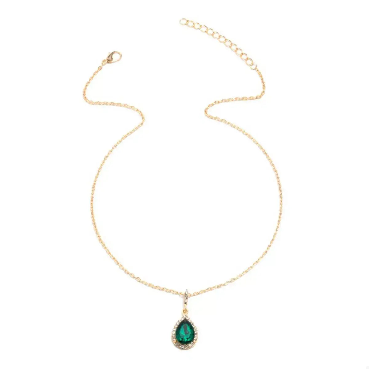 18K Gold-Plated Teardrop Pendant Necklace - Trendsi - Flyclothing LLC