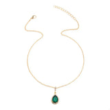 18K Gold-Plated Teardrop Pendant Necklace - Trendsi - Flyclothing LLC