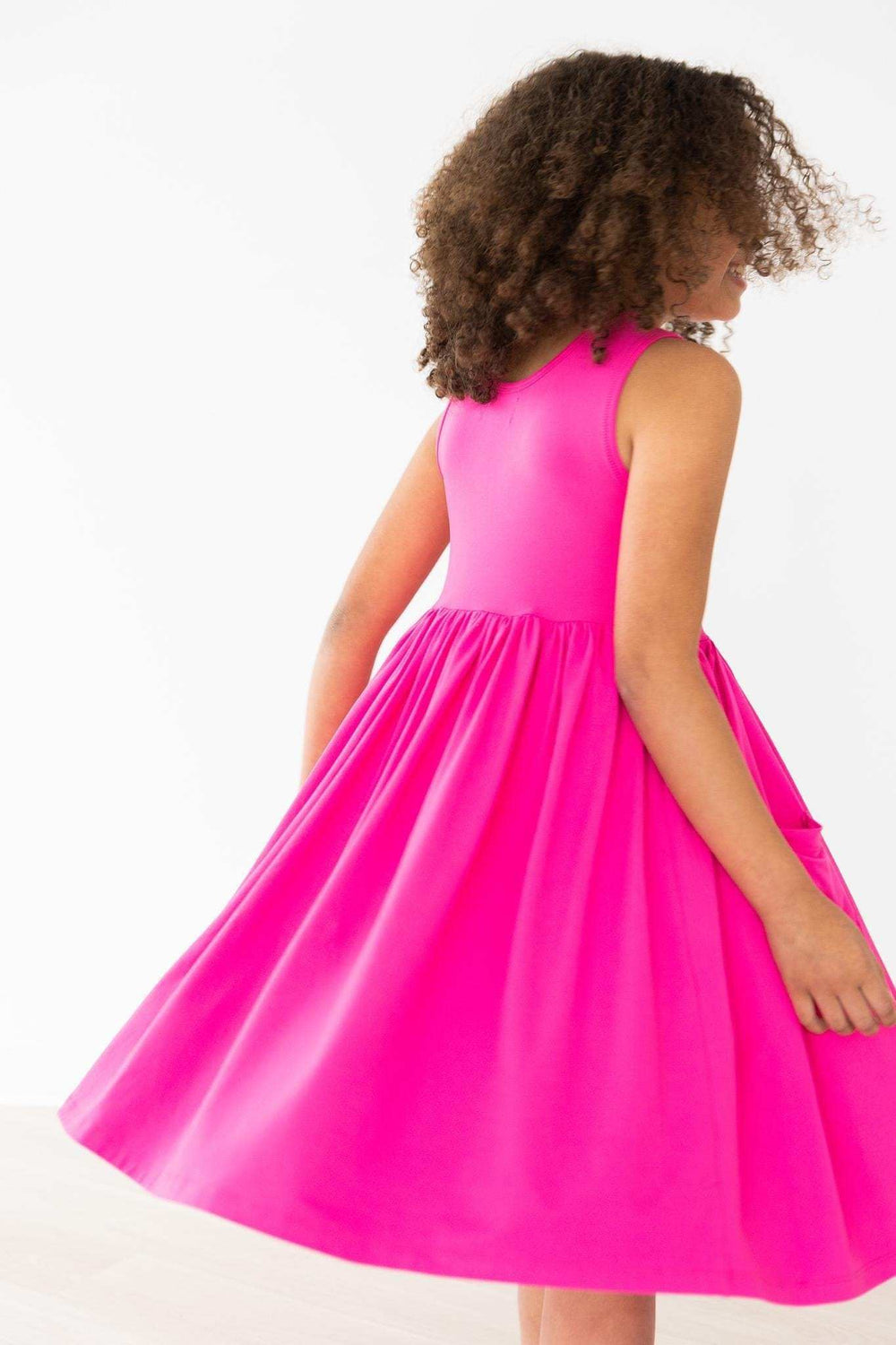 Hot Pink Tank Pocket Twirl Dress - Mila & Rose ® - Flyclothing LLC