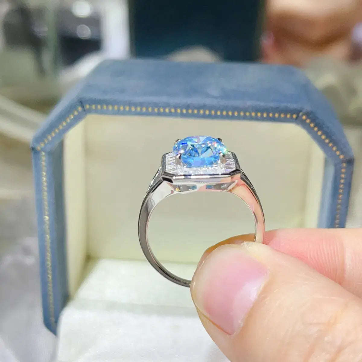 3 Carat Moissanite Square Ring - Trendsi - Flyclothing LLC