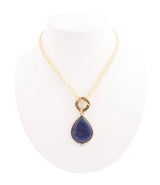 Abby Blue Lapis Golden Pendant Necklace - Barse Jewelry - Flyclothing LLC