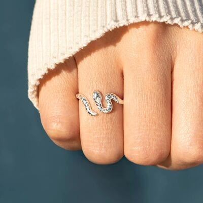 925 Sterling Silver Snake Ring - Trendsi