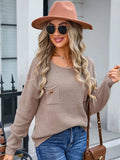 Decor Button Drop Shoulder Knit Top - Trendsi - Flyclothing LLC