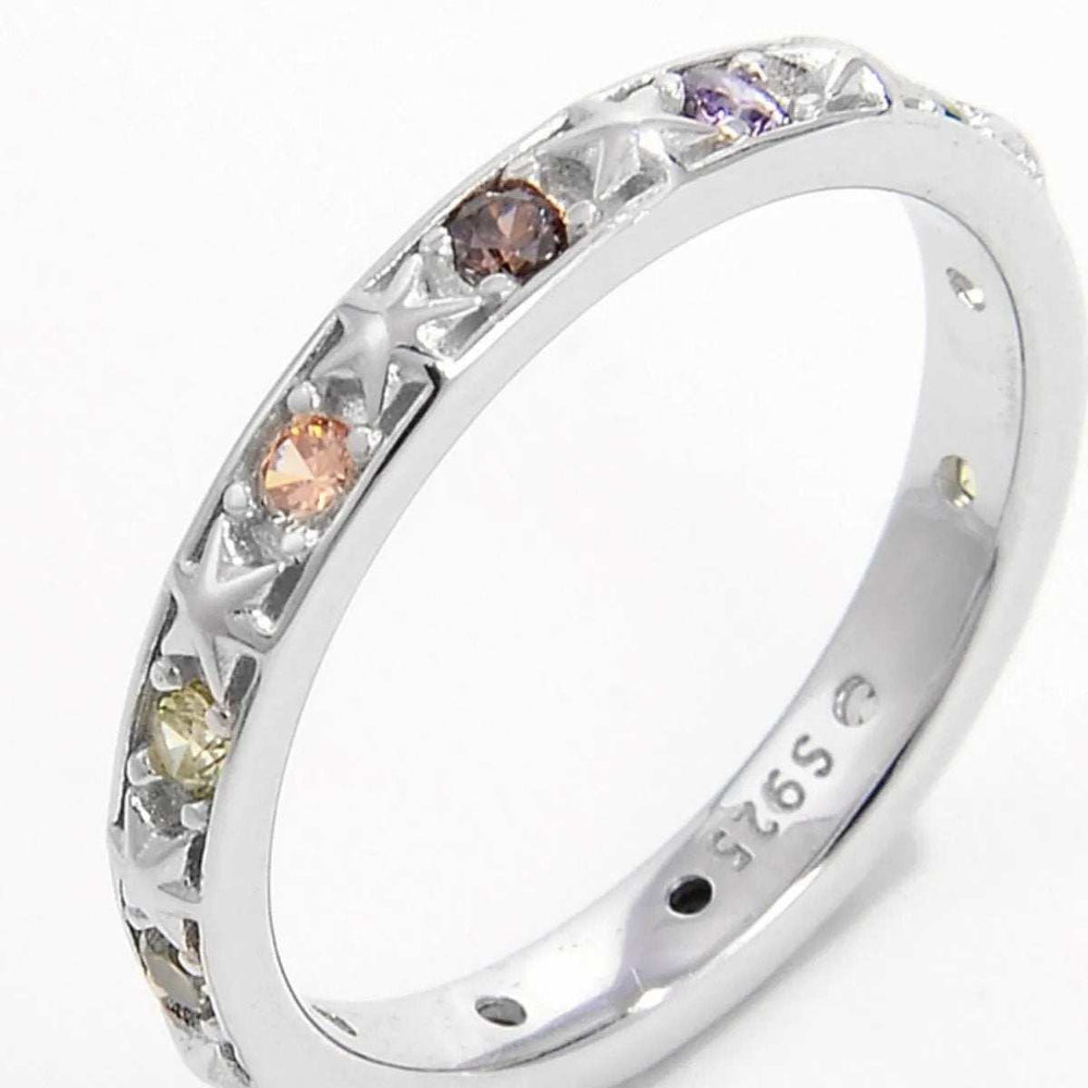 925 Sterling Silver Inlaid Zircon Ring - Trendsi - Flyclothing LLC