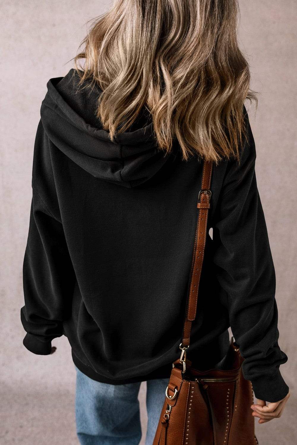 Drawstring Pocketed Long Sleeve Hoodie - Trendsi - Flyclothing LLC