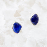 Abstract Blue Lapis and Sterling Silver Post Earrings - Barse Jewelry
