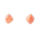 Abstract Orange Sponge Coral and Sterling Silver Stud Earrings - Barse Jewelry - Flyclothing LLC