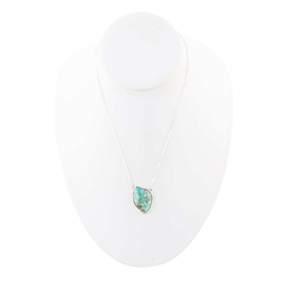 Abstract Blue Turquoise and Sterling Silver Pendant Necklace - Barse Jewelry - Flyclothing LLC