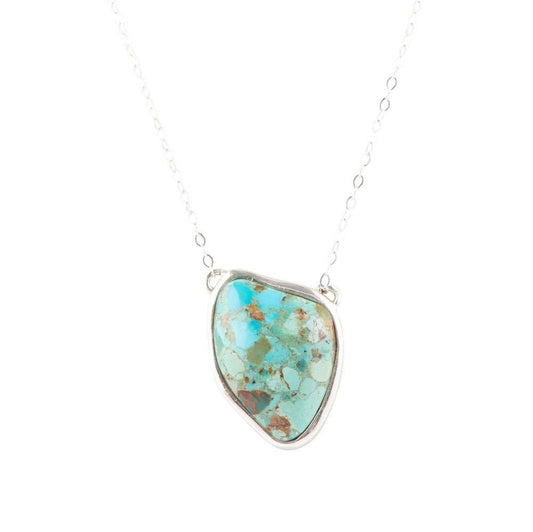 Abstract Blue Turquoise and Sterling Silver Pendant Necklace - Barse Jewelry - Flyclothing LLC