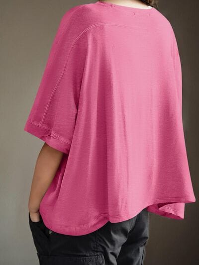 Lovelet Round Neck Half Sleeve T-Shirt - Trendsi