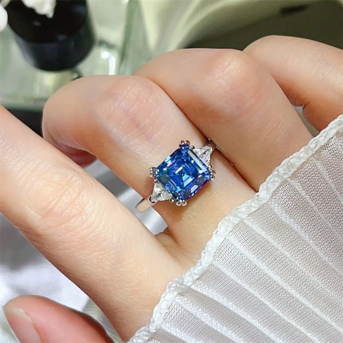 3 Carat Moissanite 925 Sterling Silver Ring - Trendsi - Flyclothing LLC