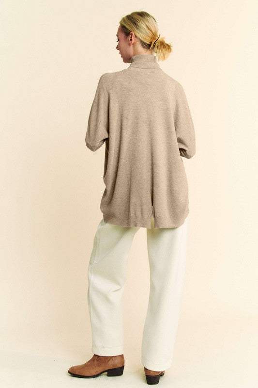 Davi & Dani Turtleneck Long Sleeve Knit Top - Trendsi - Flyclothing LLC