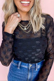 Bow Round Neck Long Sleeve Top - Trendsi - Flyclothing LLC