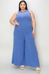 Basic Bae Full Size Ribbed Tank and Wide Leg Pants Set - ShopBasicbae - Flyclothing LLC