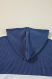 Corded Color Block Drawstring Hoodie - Trendsi - Flyclothing LLC