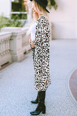 Leopard Open Front Long Sleeve Cover Up - Trendsi - Flyclothing LLC