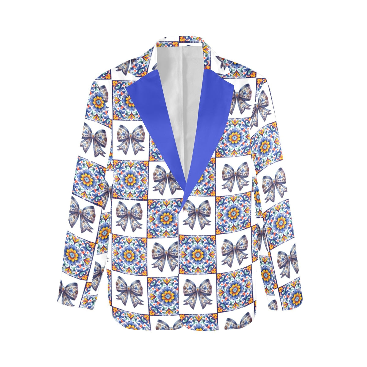 Baha Ranch Blue Bow Talavera Floral Blazer - Baha Ranch Western Wear - Flyclothing LLC